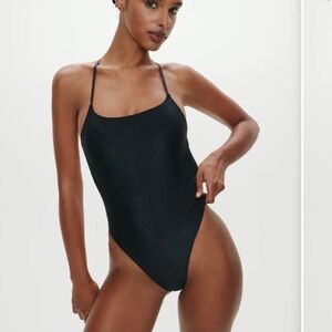 Frankie's Bikinis Black One Piece Swimsuit